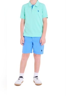 U.S. Polo Assn Boys Cotton Polo Shirt Classic Fit Color Mint, NWT